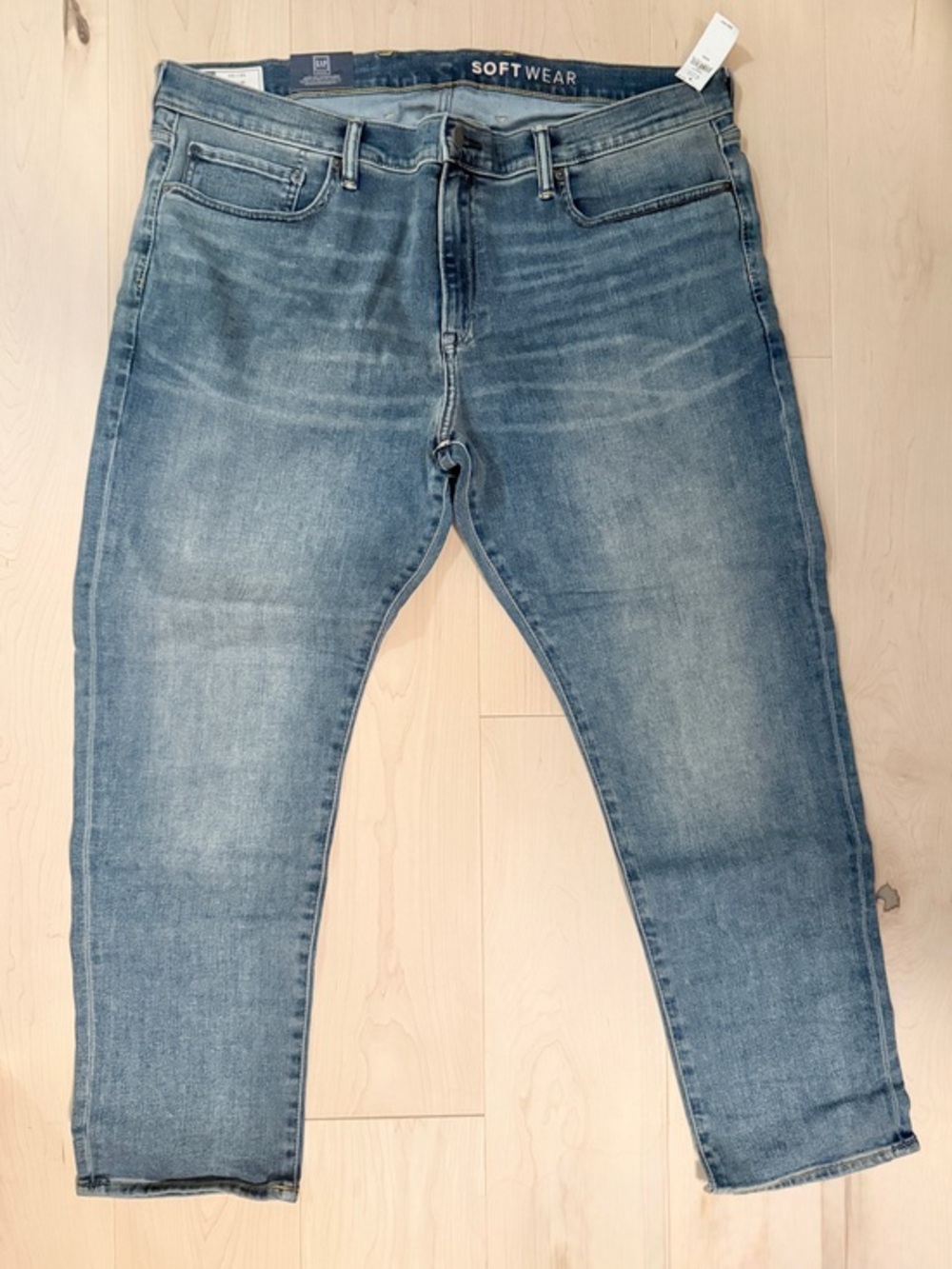 NWT GAP 42x30 Slim Fit Stretch Jeans SoftWear Denim Big & Tall NWT Blue Casual!